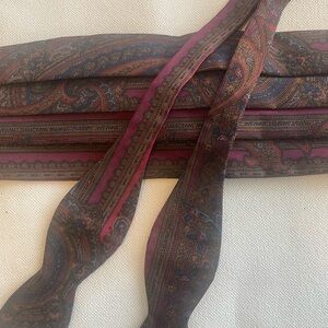Copley for Jordan Marsh Cummerbund and Self Tie Bow Tie Set Silk Paisley USA